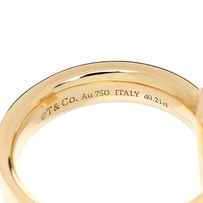 Tiffany 18K Yellow Gold Diamond T T1 Wide Ring 49 5 4 of 4