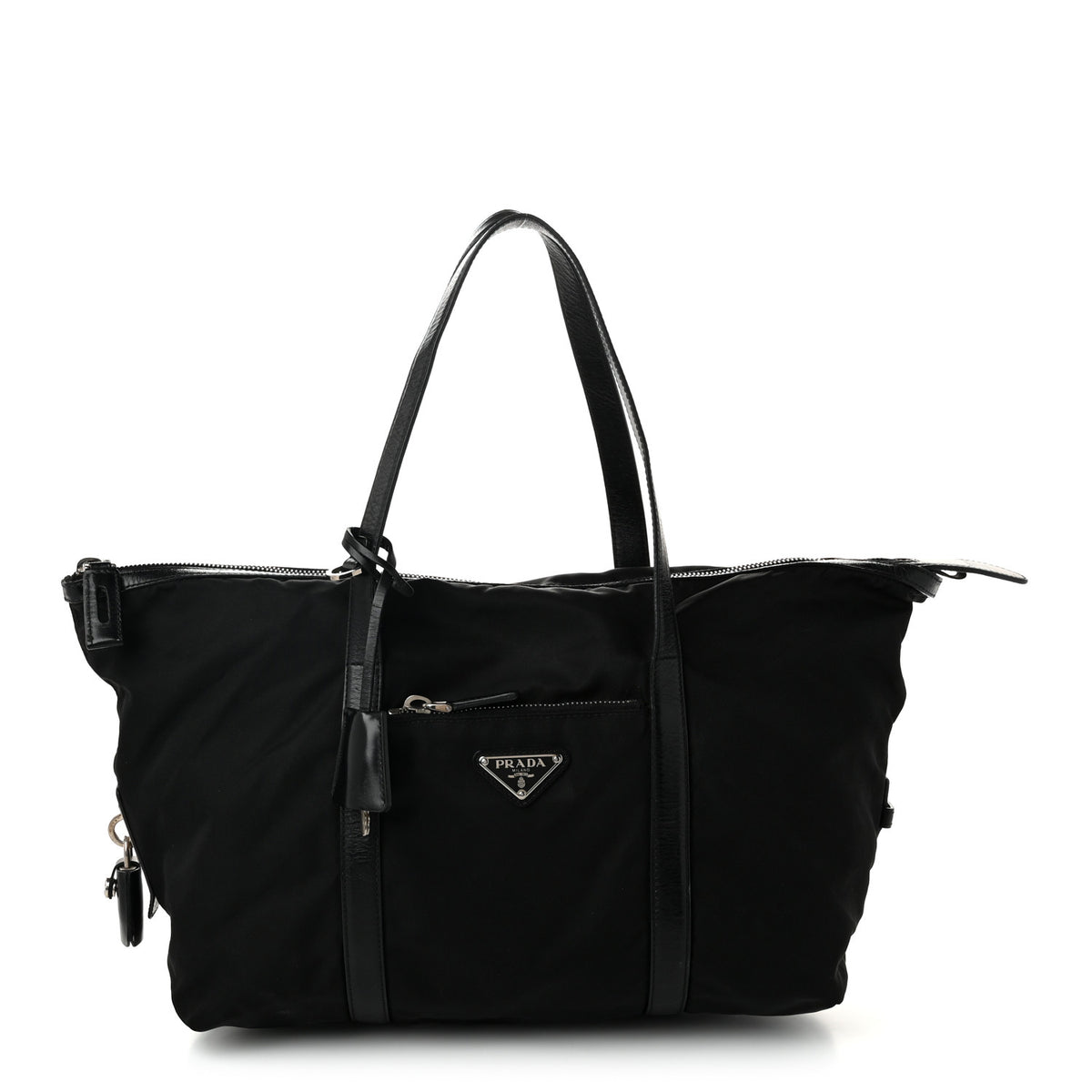 Tessuto Nylon Saffiano Tote Black