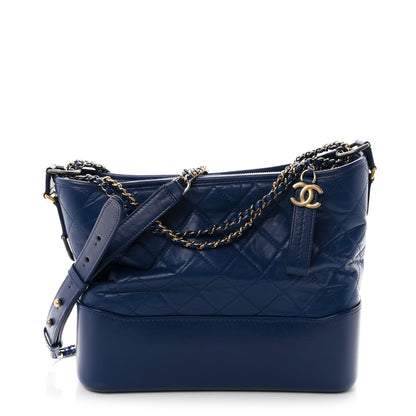 Chanel Aged Calfskin Quilted Medium Gabrielle Hobo Blue 1 of 10