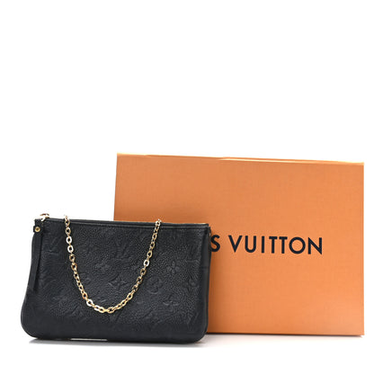 Louis Vuitton Empreinte Double Zip Pochette Black 9 of 9