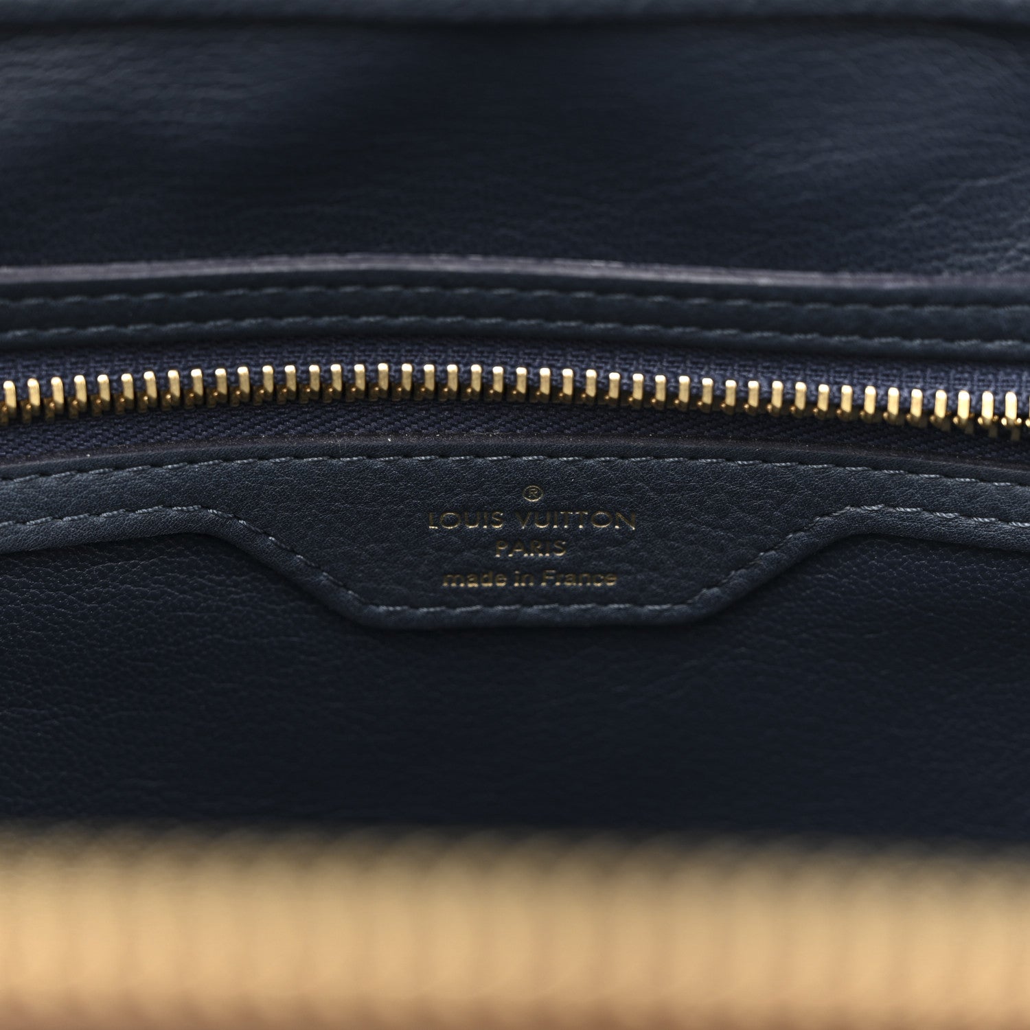 Louis Vuitton Ostrich Snakeskin Monogram Majestueux Tote MM Blue 5 of 9