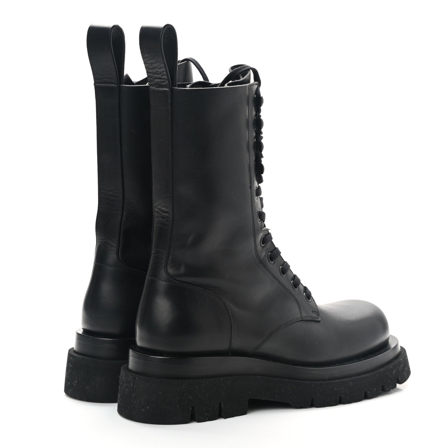 Bottega Veneta Calfskin The Lug Lace Up 55mm Boots 36 Black 4 of 7
