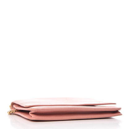 Chanel Goatskin Embossed Camellia Wallet On Chain WOC Light Pink 4 of 21