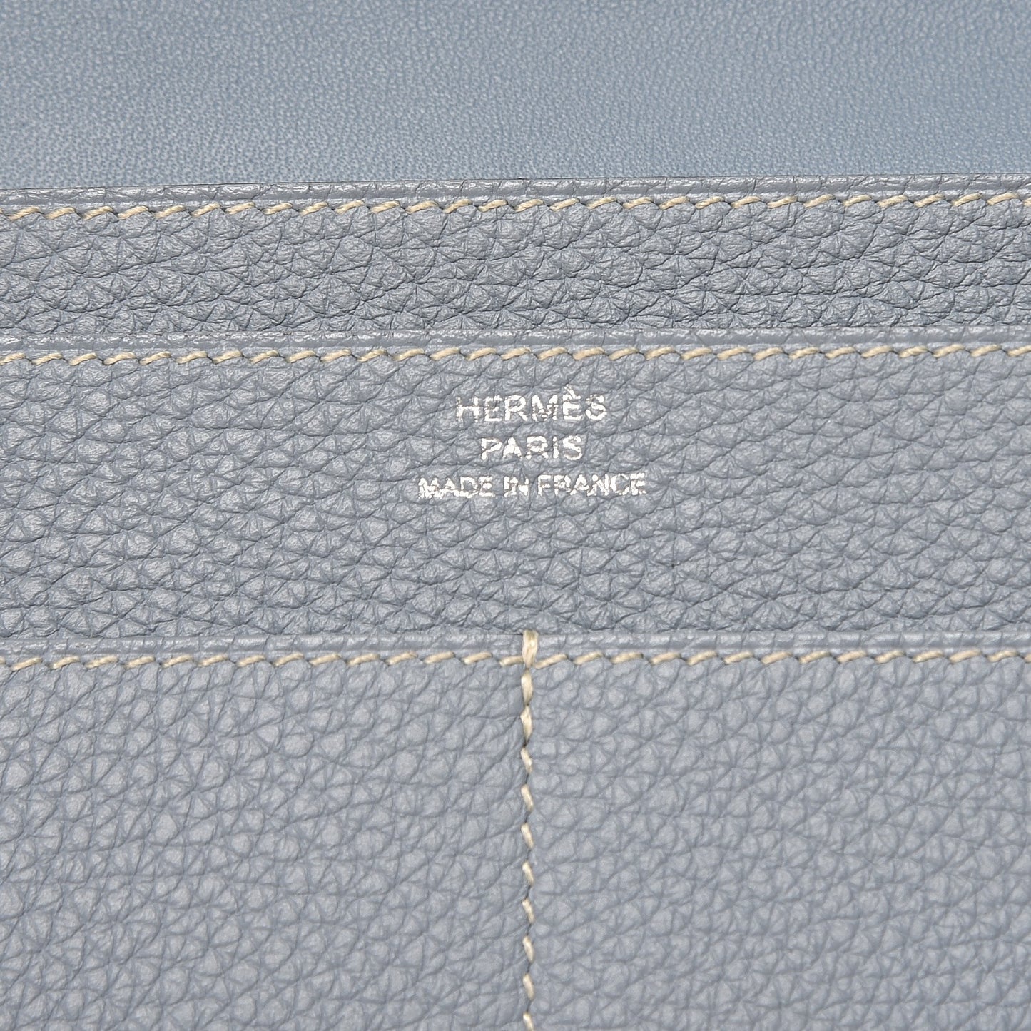 Togo Dogon Duo Wallet Bleu Lin