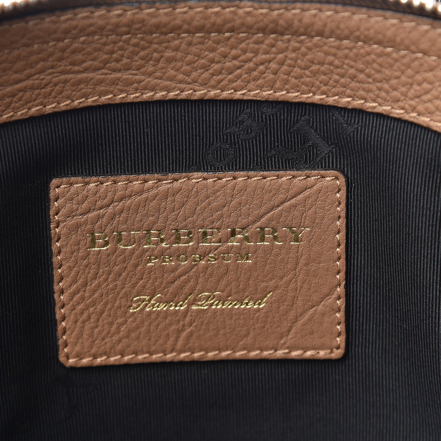 Burberry Prorsum Grainy Calfskin Hand Painted Bloomsbury Dark Sand 8 of 10