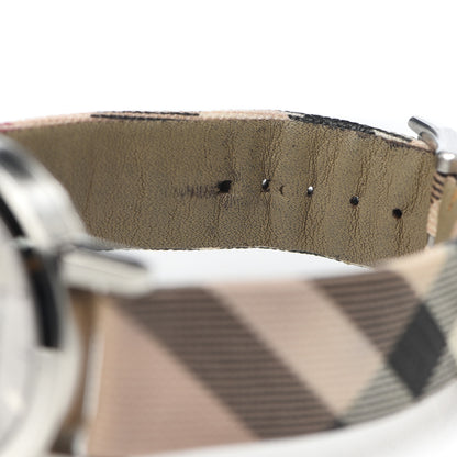 Burberry Stainless Steel Calfskin 38mm Heritage Nova Check Quartz Watch BU9022 7 of 7