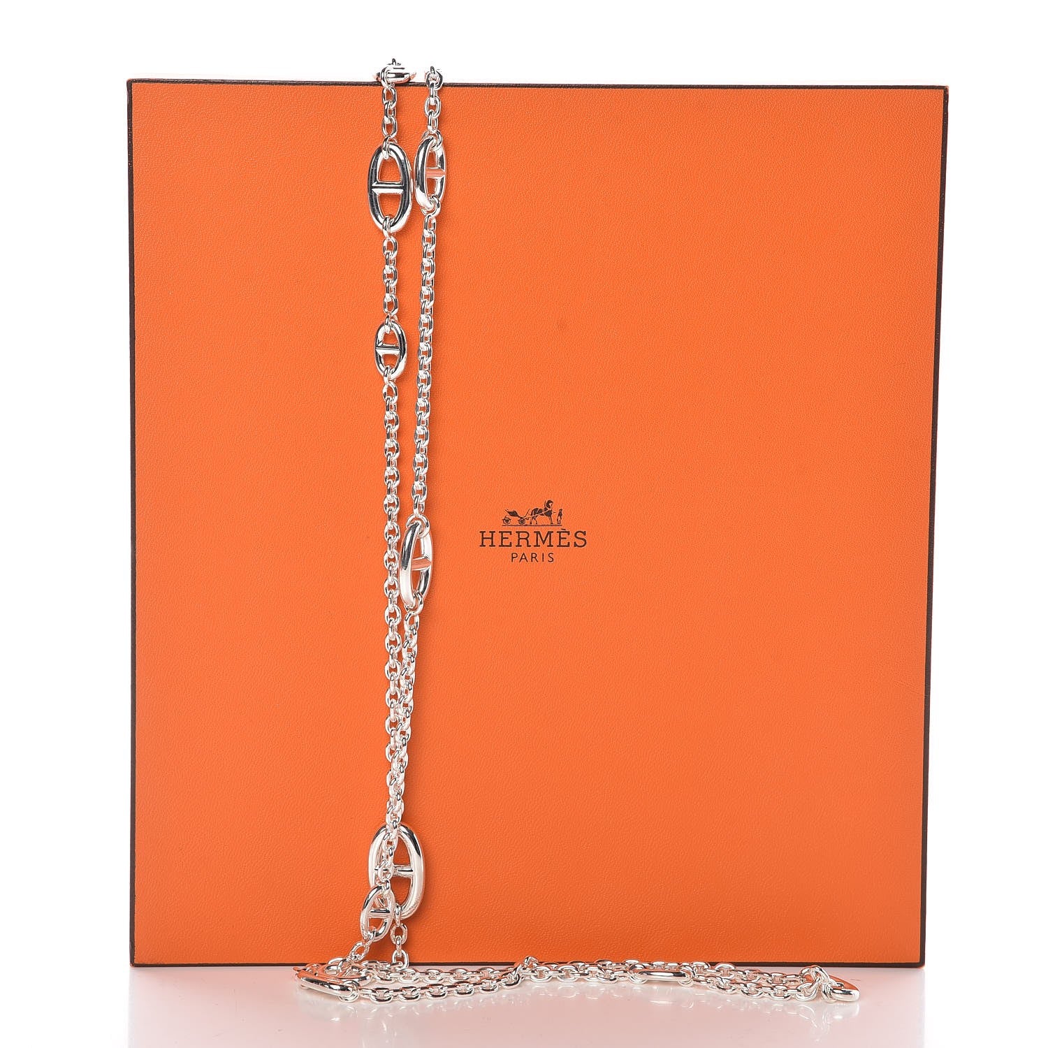 Hermes Sterling Silver Farandole Necklace 160 7 of 7