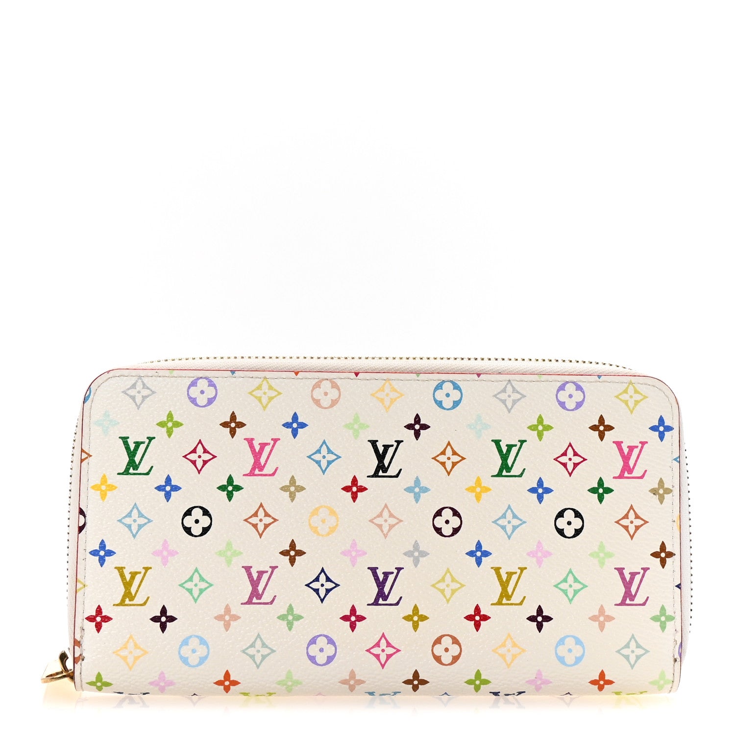 Louis Vuitton Monogram Multicolor Zippy Wallet White Litchi 1 of 8