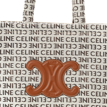 Celine Canvas Large All Over Cabas Thais Natural Tan 7 of 9