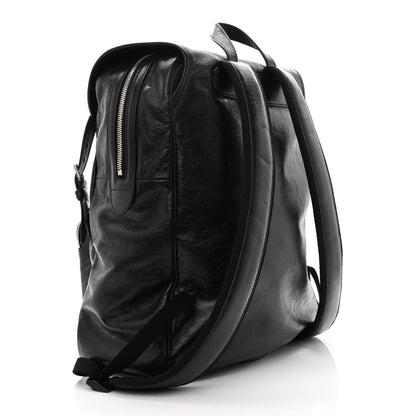 Gucci Fluffy Calfskin Mesh Nylon Medium Morpheus Double Buckle Backpack Black 3 of 10