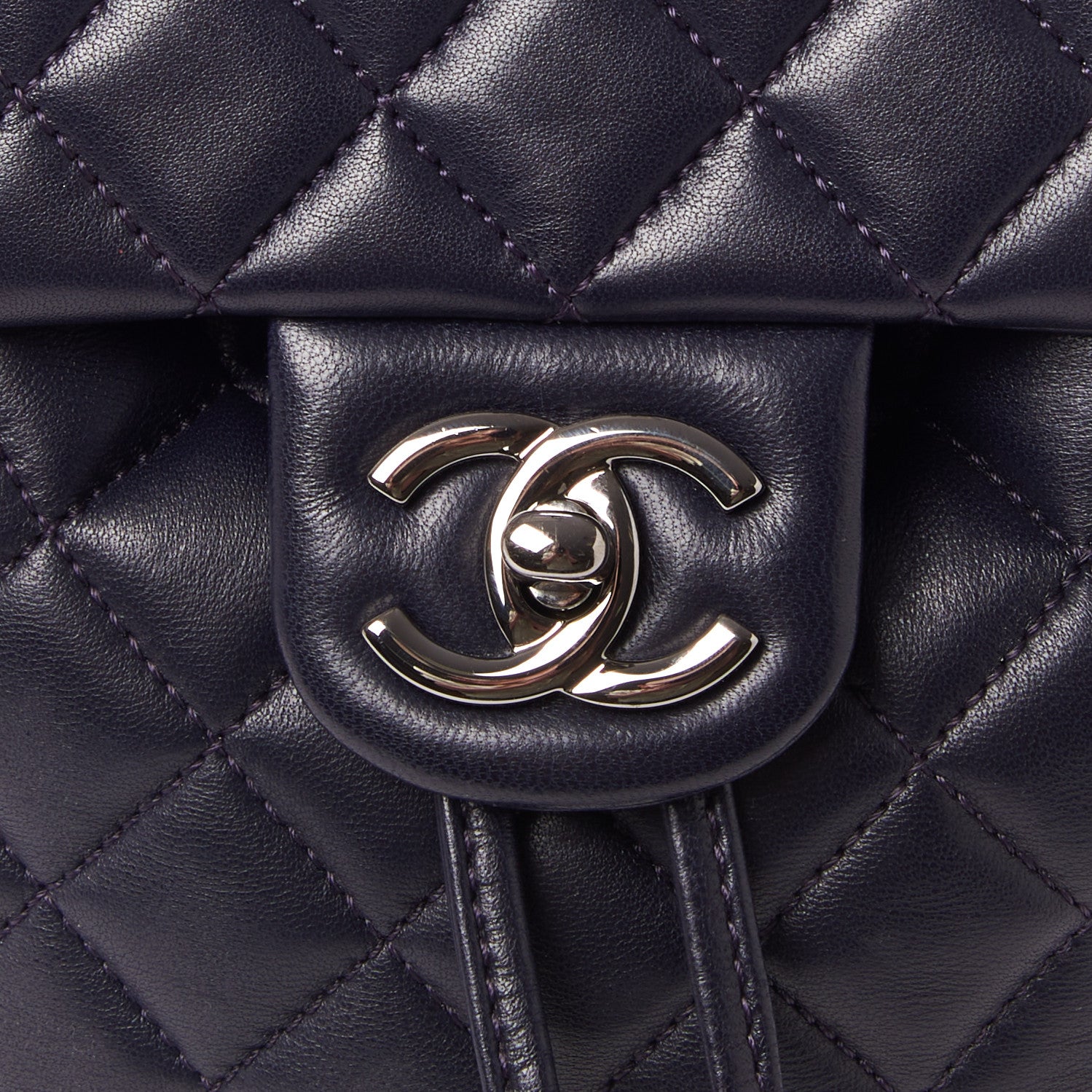 Chanel Lambskin Quilted Small Urban Spirit Backpack Navy 8 of 10