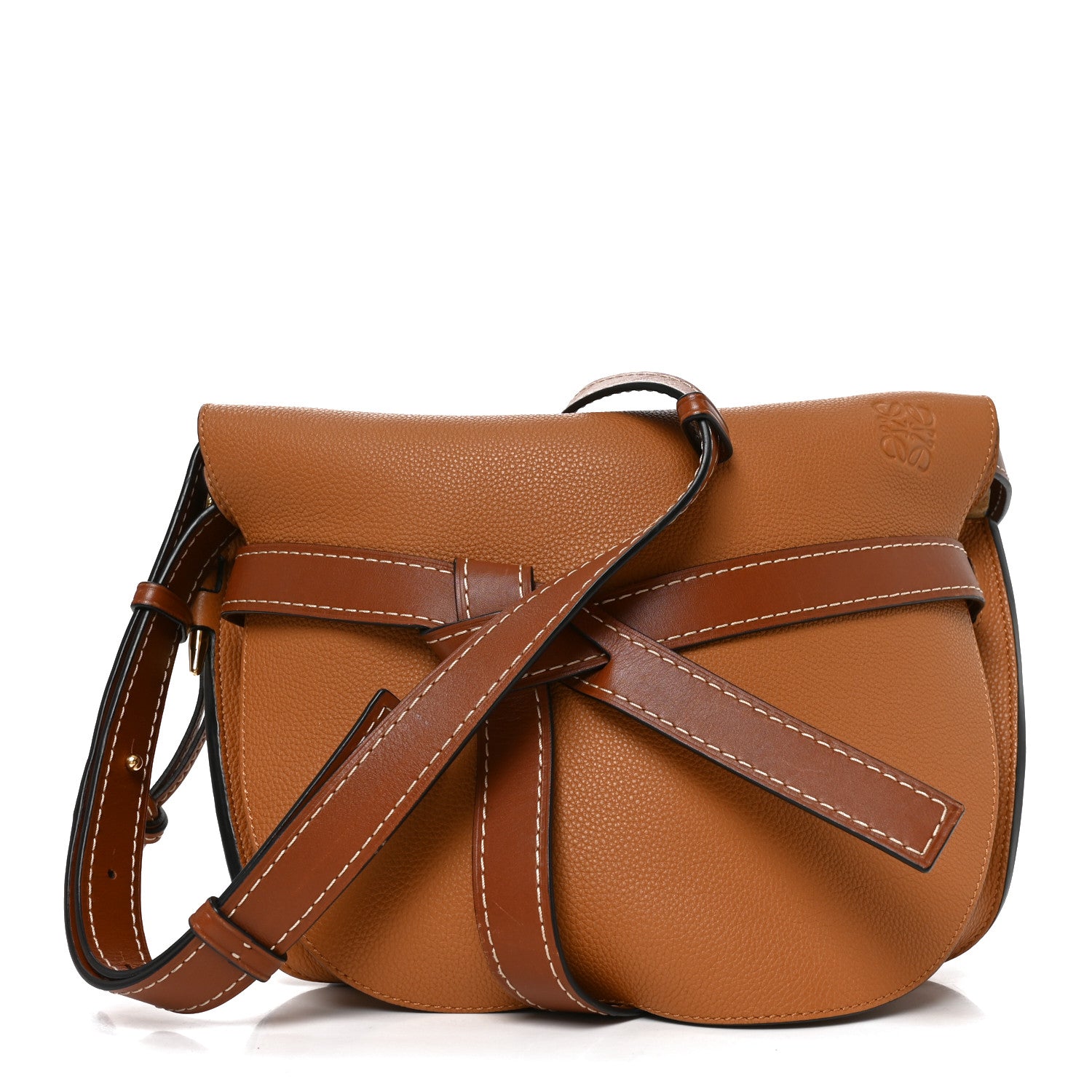 Loewe Grained Calfskin Large Gate Crossbody Bag Caramel Pecan 1 of 8