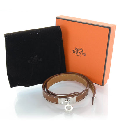 Hermes Natural Barenia Kelly Double Tour Bracelet Medium 6 of 6