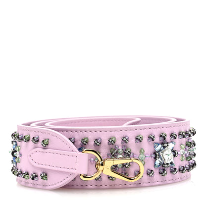 Louis Vuitton Calfskin Swarovski Crystal Mini Capucines Shoulder Strap Wisteria Purple 2 of 3
