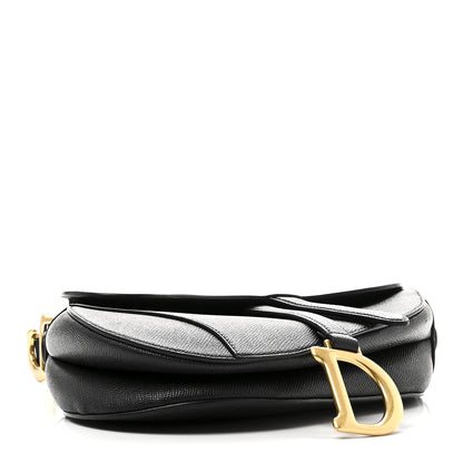 Christian Dior Grained Calfskin Saddle Bag Black 4 of 10
