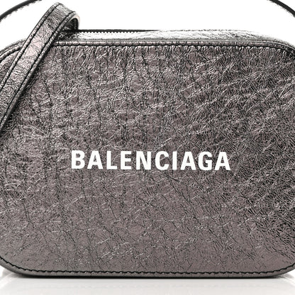 Balenciaga Metallic Textured Calfskin XS Everyday Camera Bag with Handle Black 8 of 10