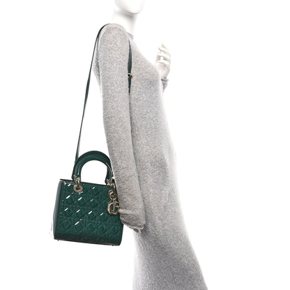 Christian Dior Patent Cannage Medium Lady Dior Pine Green 2 of 10