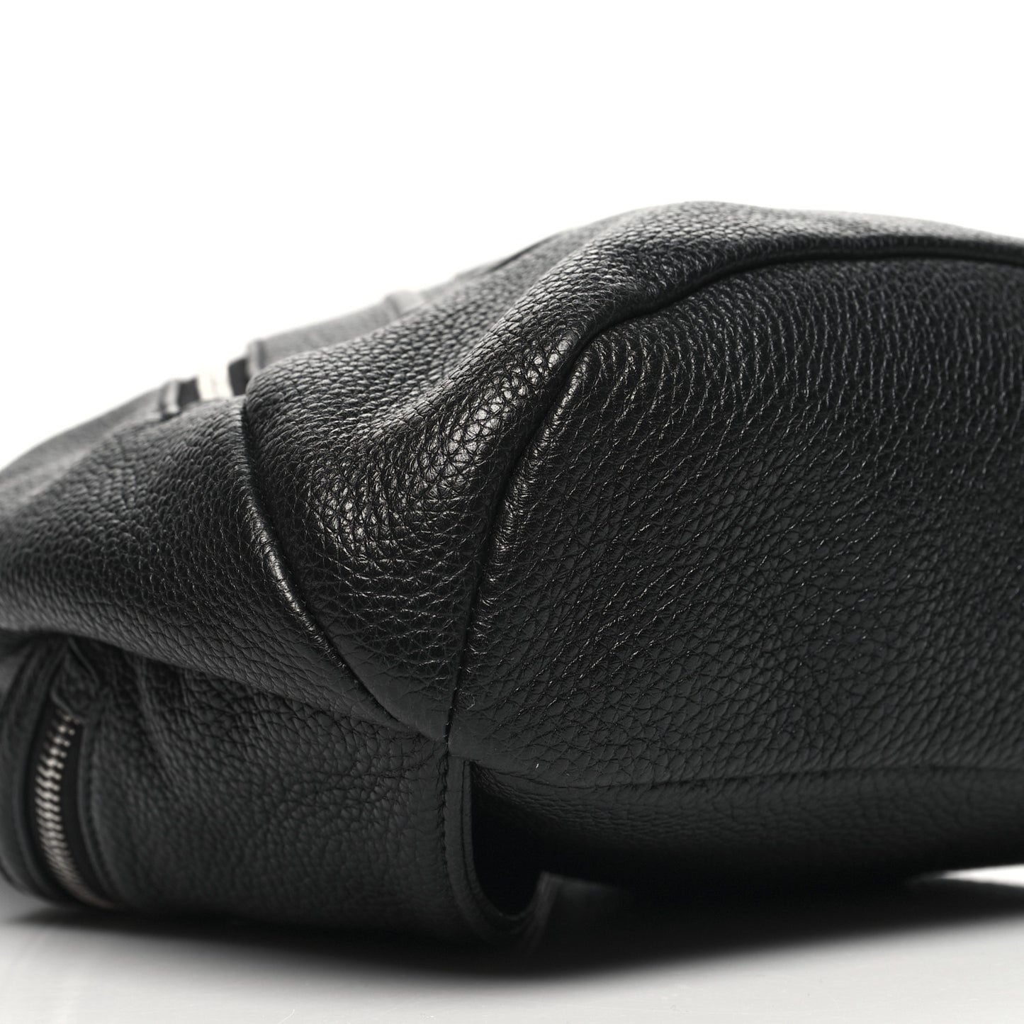 Vitello Daino Logo Embossed Cross Sling Backpack Black
