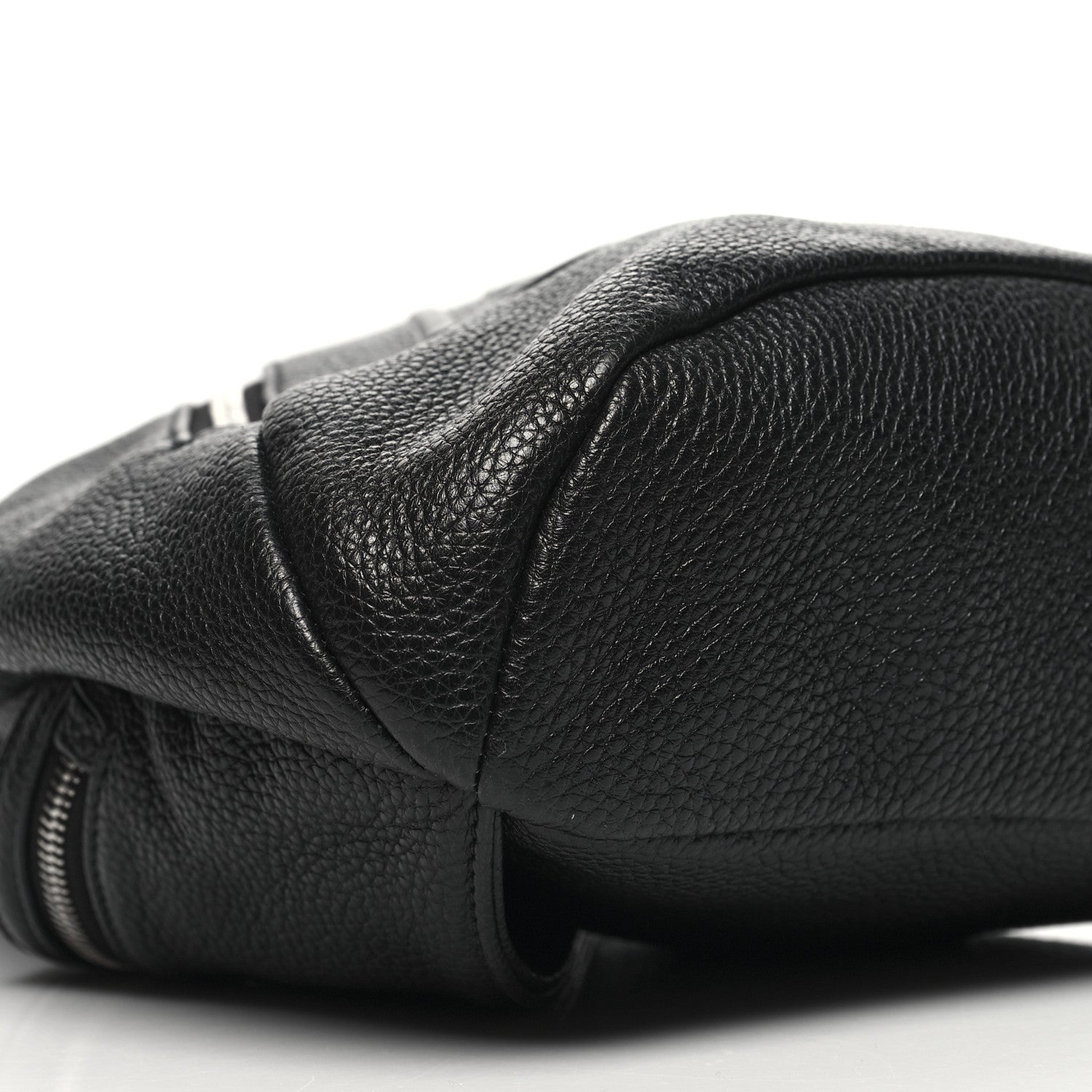 Prada Vitello Daino Logo Embossed Cross Sling Backpack Black 8 of 9