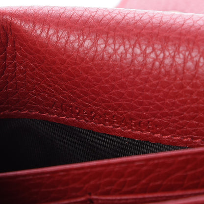 Gucci Calfskin GG Marmont Chain Wallet Vulcanic Red 7 of 7