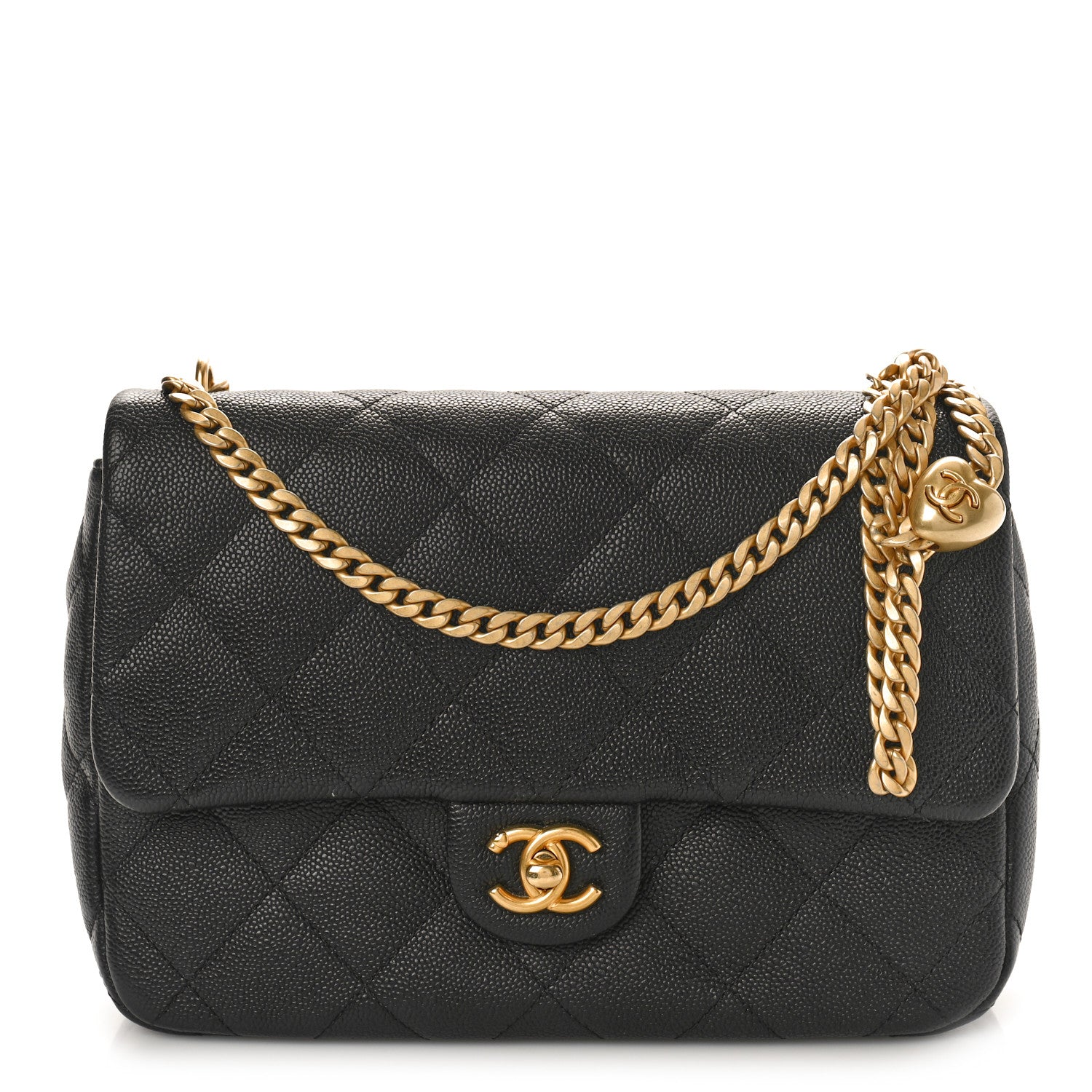 Chanel Caviar Quilted Sweetheart Flap Black 1 of 10