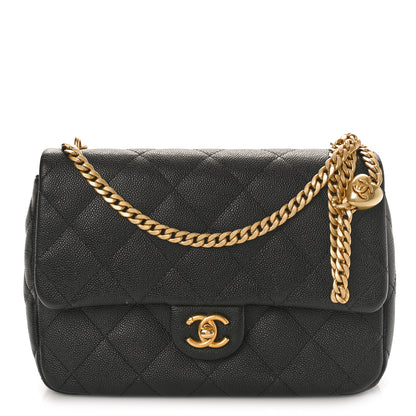 Chanel Caviar Quilted Sweetheart Flap Black 1 of 10