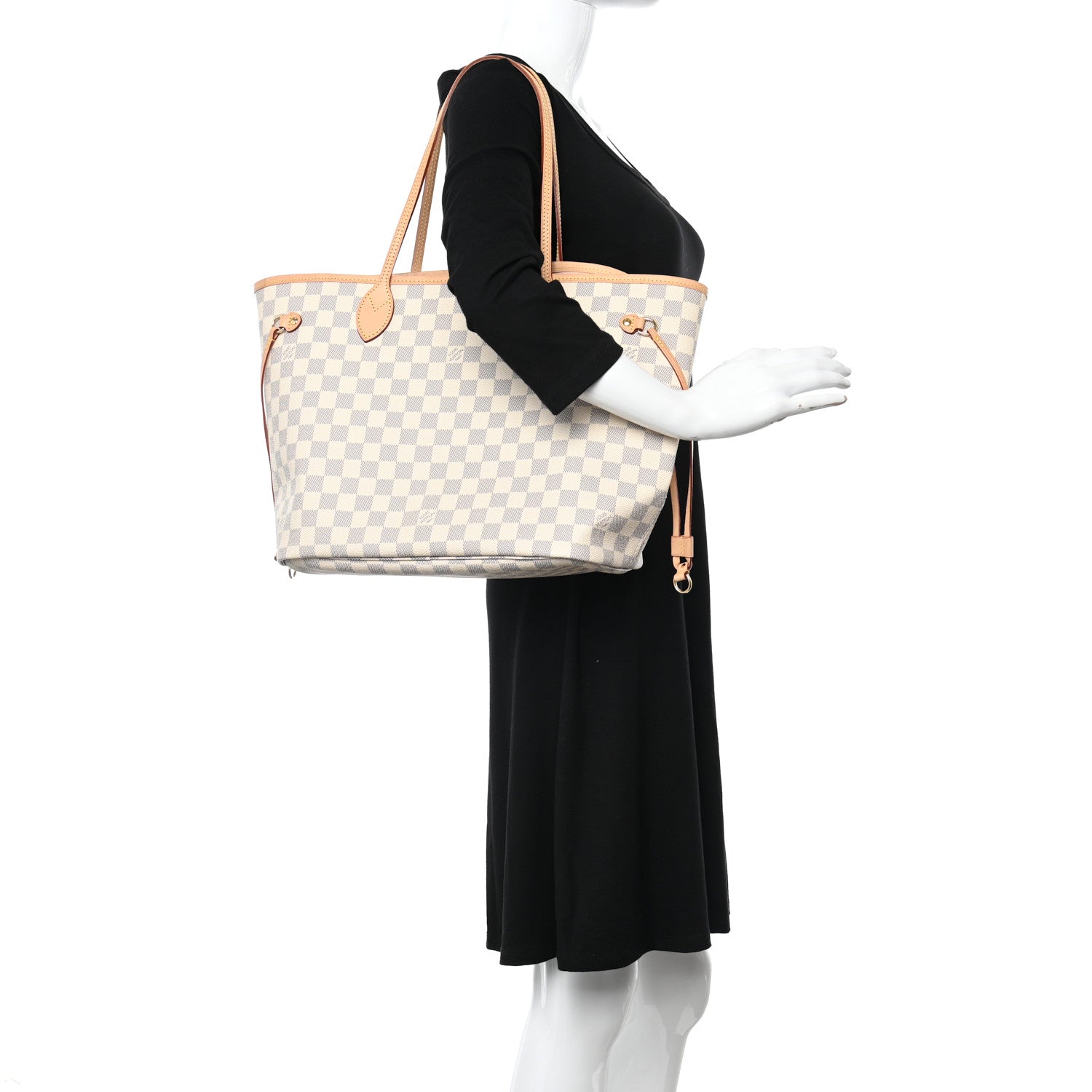 Louis Vuitton Damier Azur Neo Neverfull MM Rose Ballerine 2 of 11