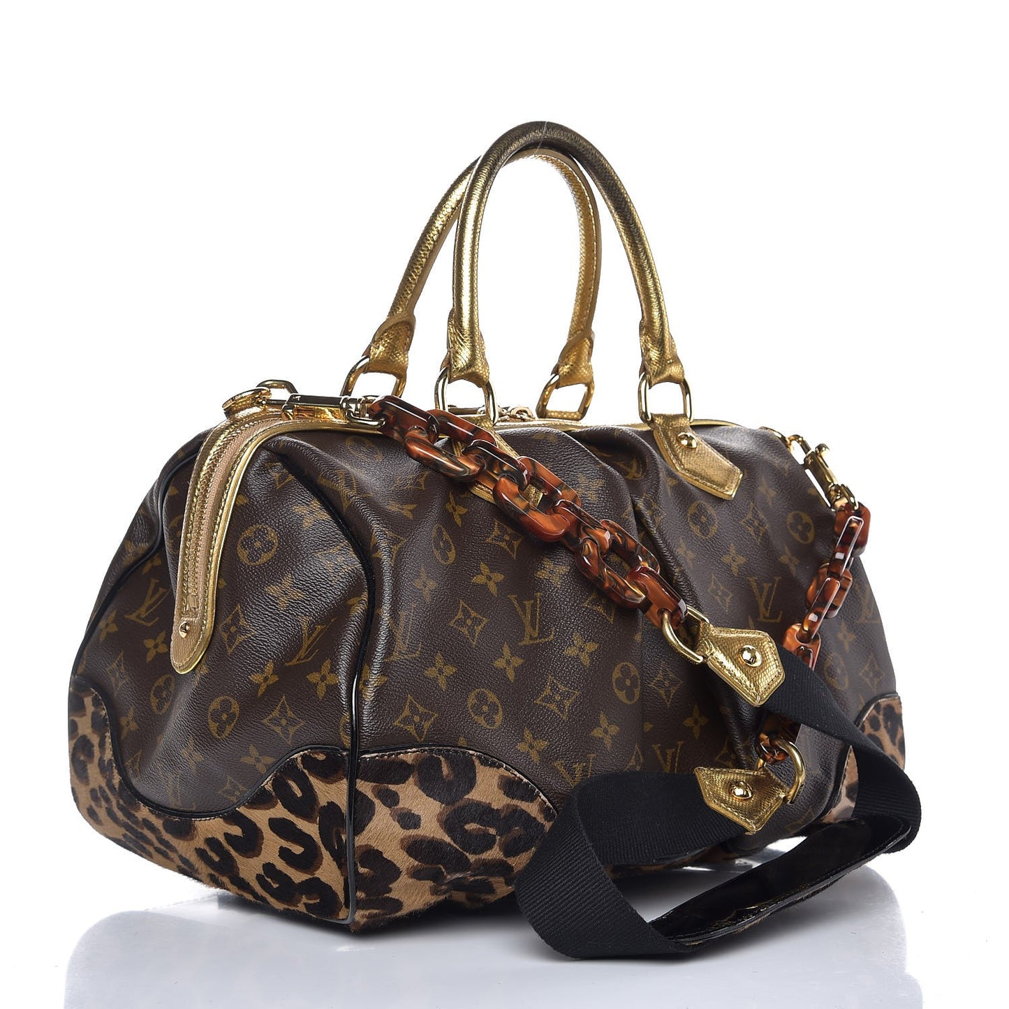 Monogram Leopard Stephen Bag