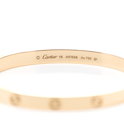 Cartier 18K Yellow Gold LOVE Bracelet 18 3 of 4