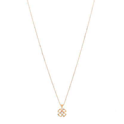 Bulgari 18K Rose Gold Diamond Fiorever Pendant Necklace 1 of 3