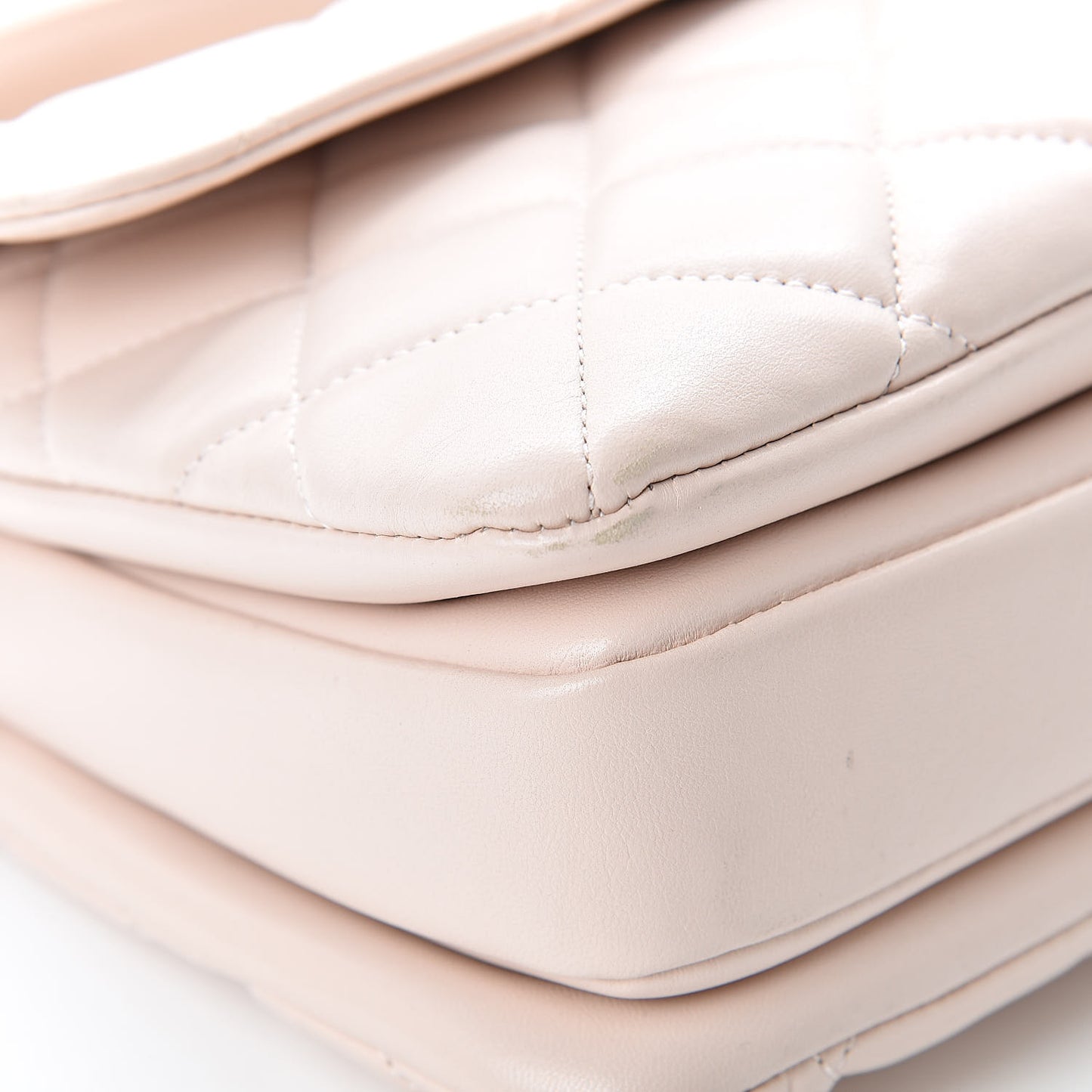 Lambskin Quilted Small Trendy CC Flap Dual Handle Bag Light Pink