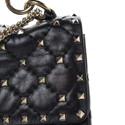 Valentino Garavani Lambskin Medium Rockstud Spike Shoulder Bag Black 10 of 13