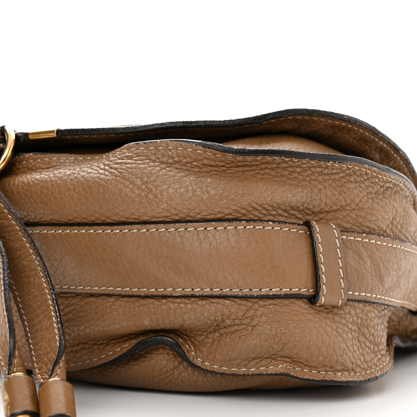 Calfskin Medium Marcie Round Crossbody Bag Nut