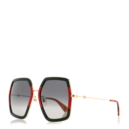 Gucci Square Frame Web GG0106S Sunglasses Tortoise 1 of 8