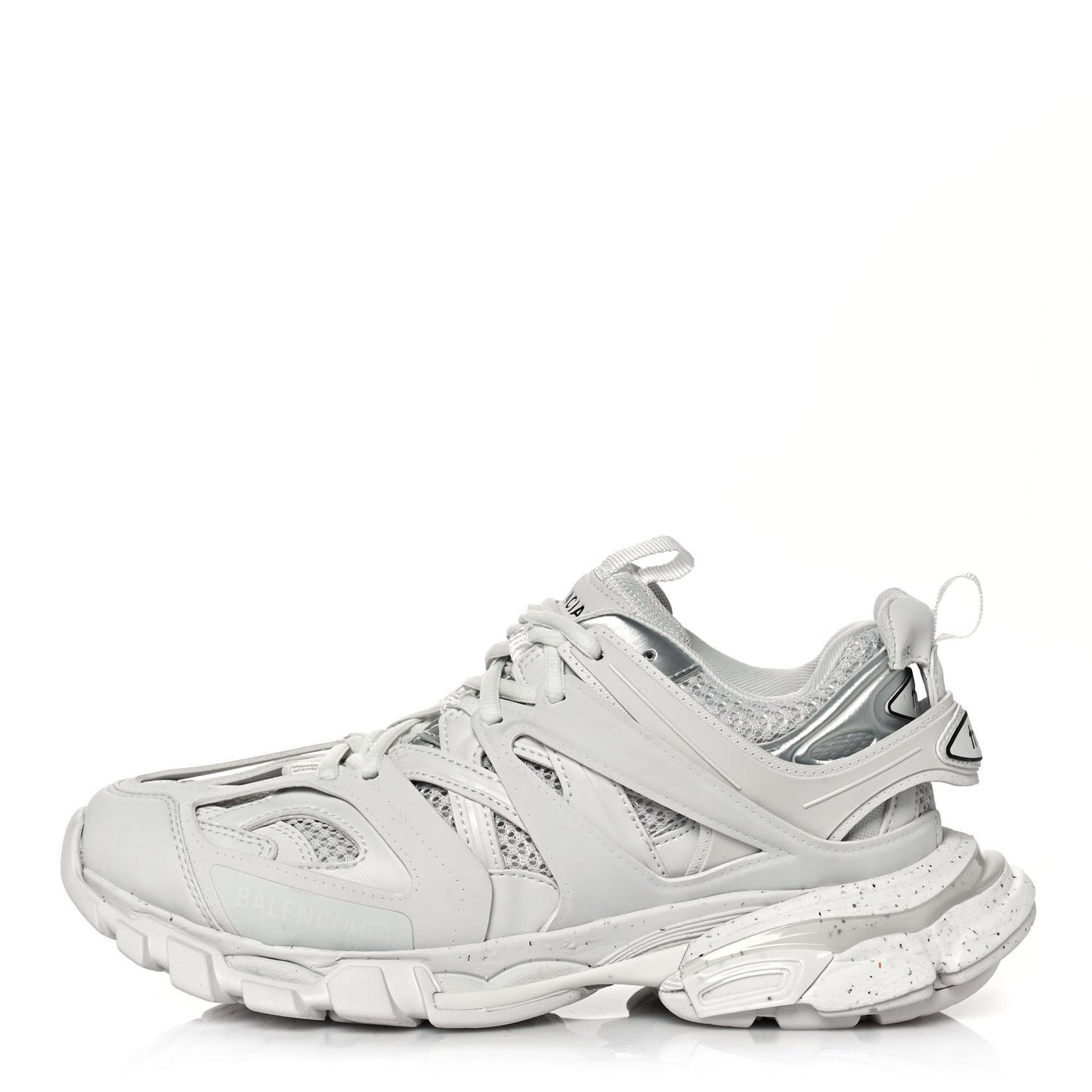 Rubber Mesh Fabric Monocolor Recycled Sole Womens Track Sneakers 38 White