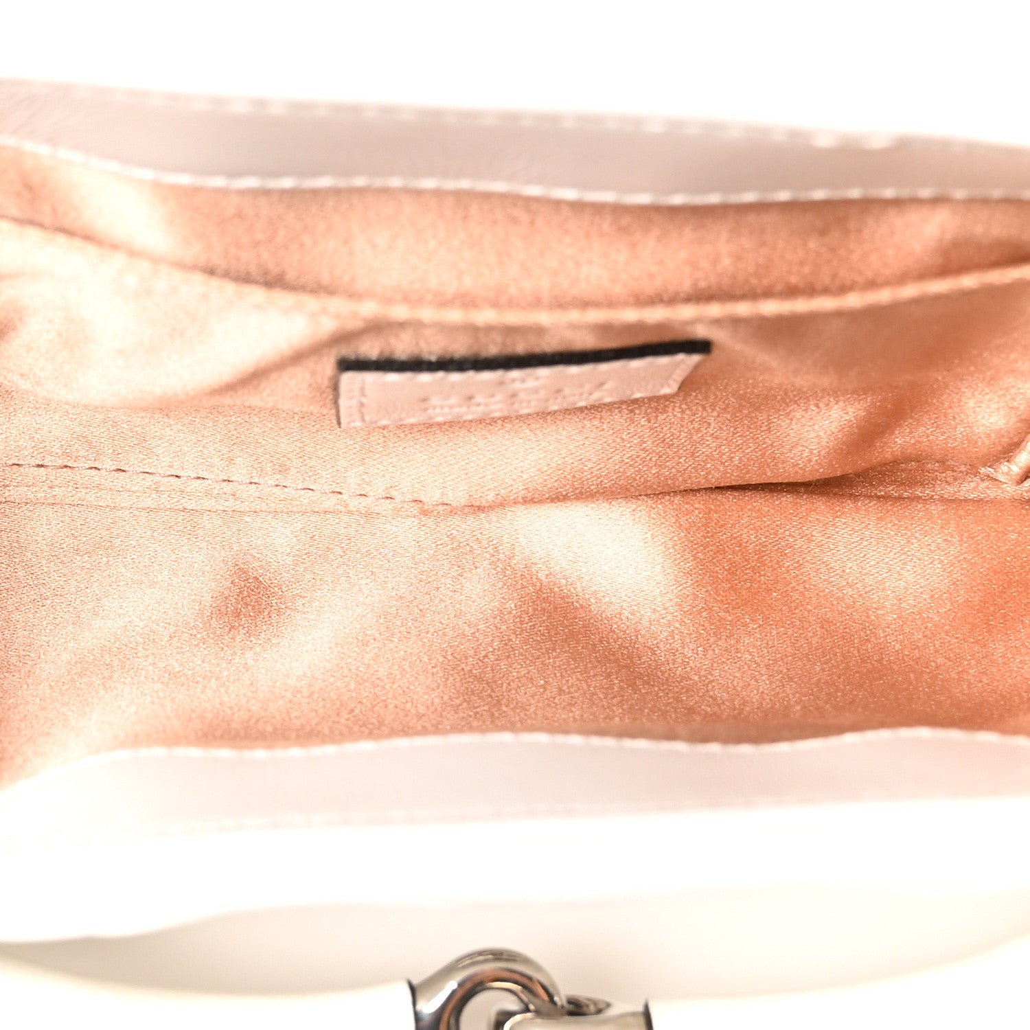Gucci Nappa Vertical Matelasse Small Maxi Horsebit Chain Shoulder Bag Great White 5 of 10