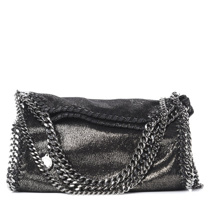 Stella McCartney Chamois Shiny Dotted Mini Falabella Crossbody Ruthenium 1 of 9