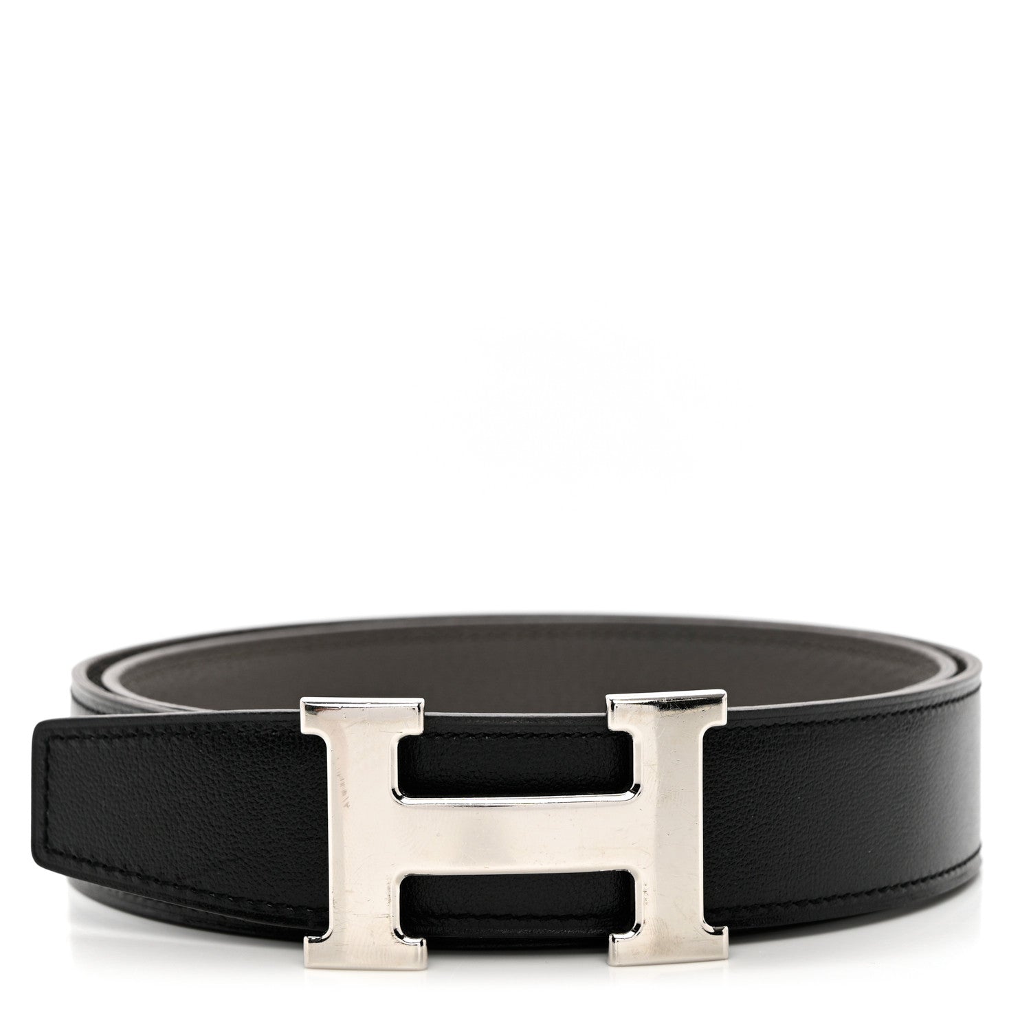 Hermes Box Togo 42mm Constance H Belt 85 Black Etain 1 of 8