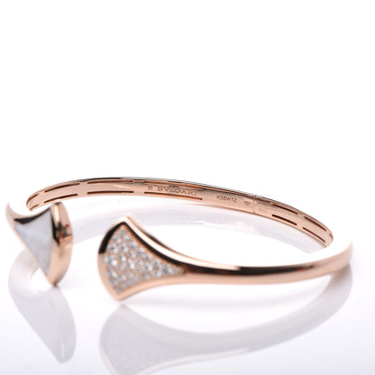 Bulgari 18K Rose Gold Diamond Mother of Pearl Divas Dream Bracelet 4 of 5