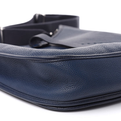 Hermes Taurillon Clemence Evelyne III PM Bleu Thalassa 8 of 14