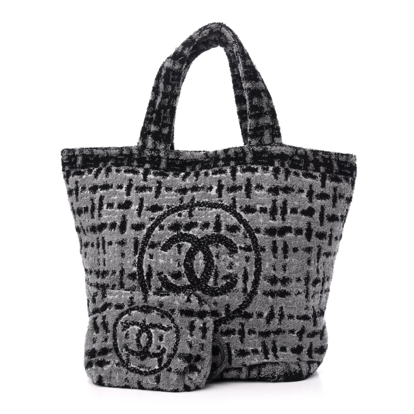 Terry Cotton CC Tote Black Grey