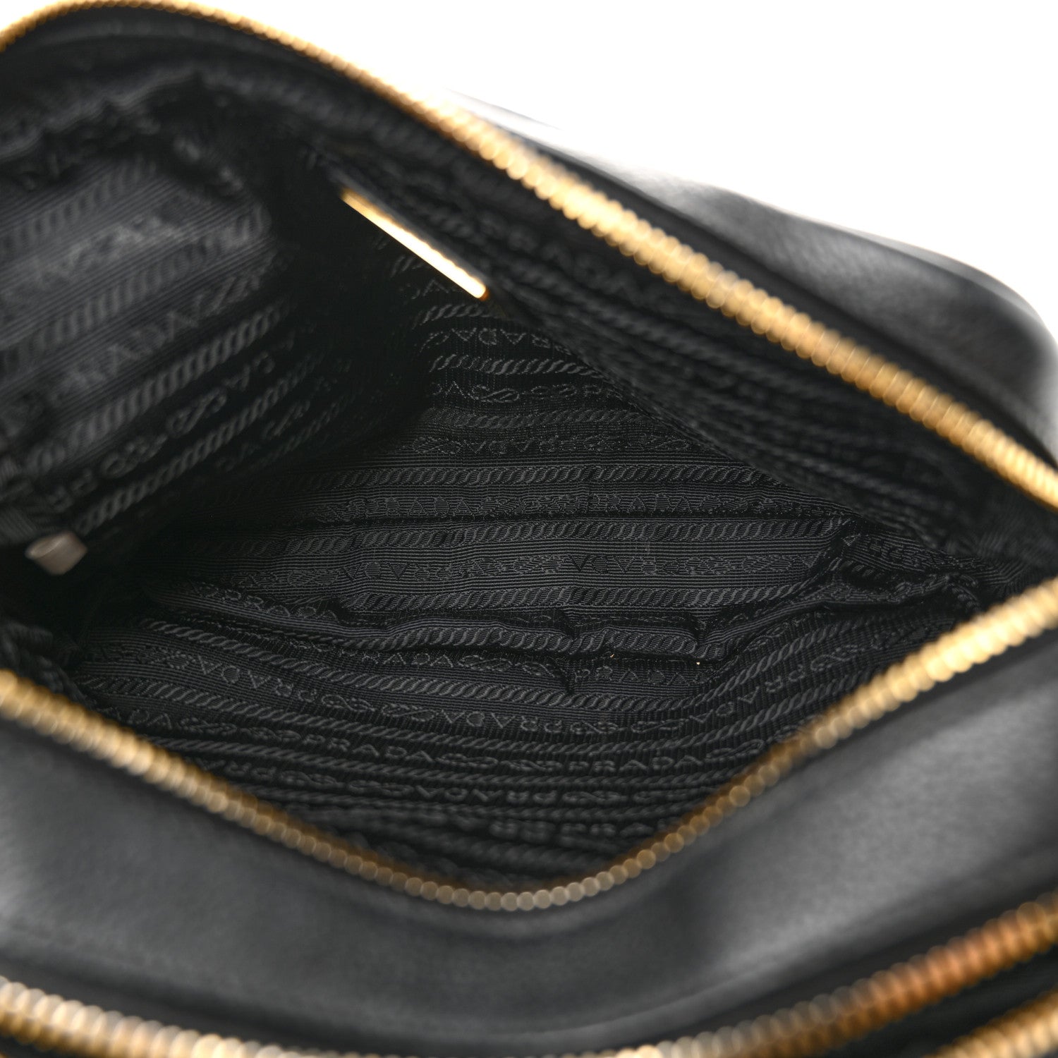 Prada Vitello Daino Medium Double Zip Shoulder Bag Black 5 of 12
