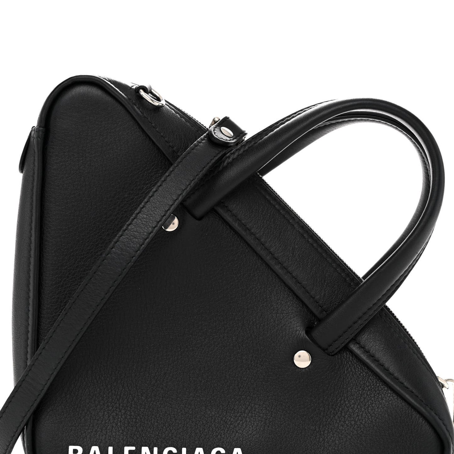 Calfskin XS Triangle Chain Duffle Black