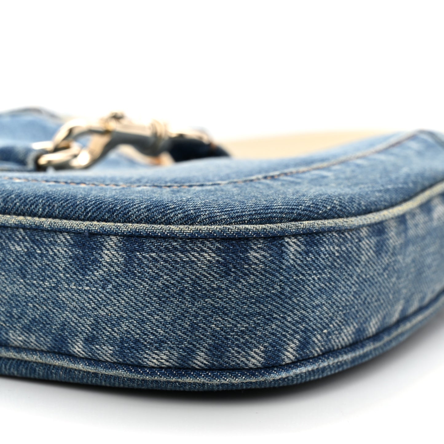 Denim Small Jackie Shoulder Bag Blue Denim
