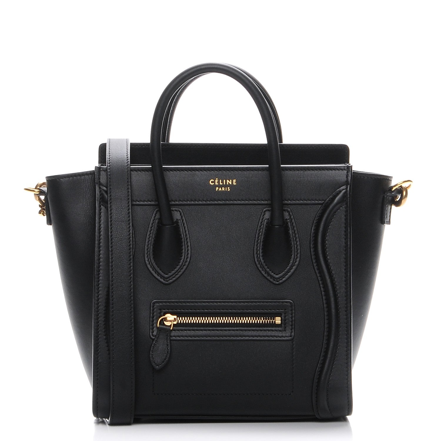 Celine Smooth Calfskin Nano Luggage Black 1 of 8