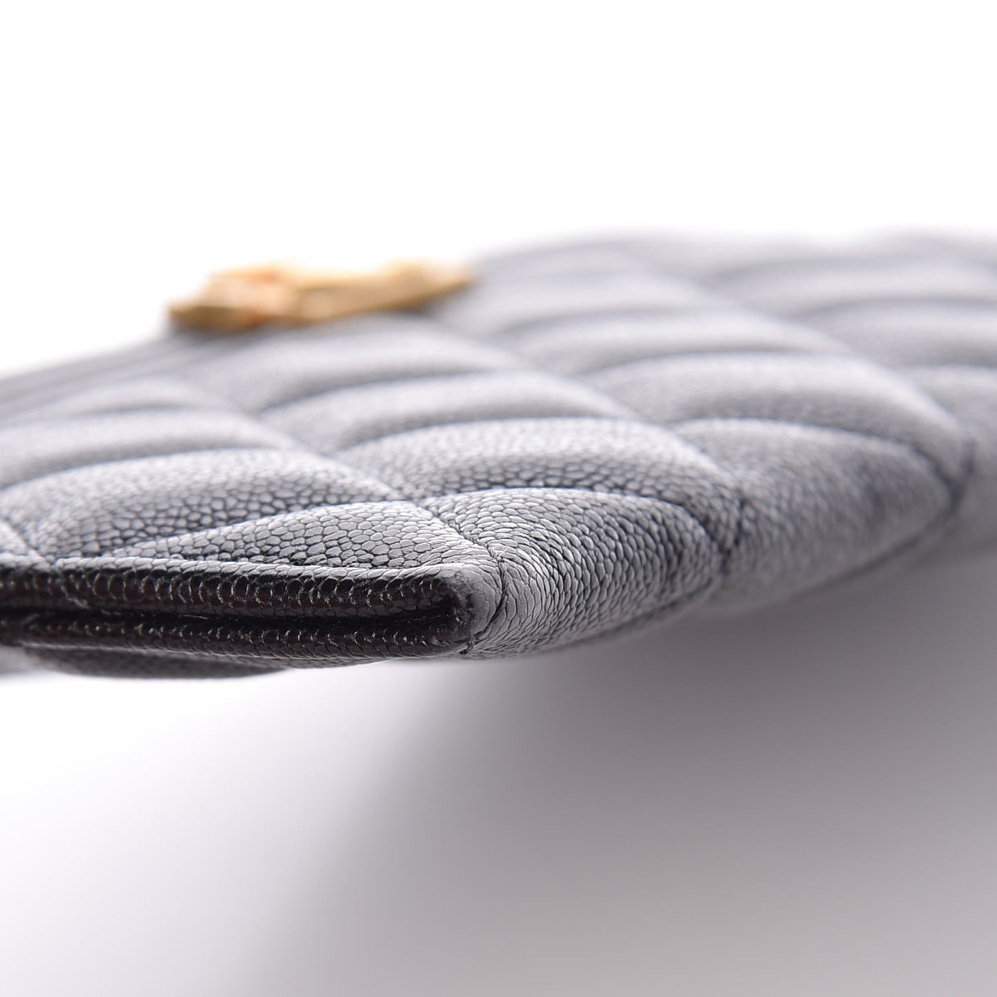Caviar Quilted Classic Zip Boy Pouch Black