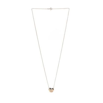 Tiffany 18K Yellow Gold Crossover Heart Pendant Necklace 3 of 6