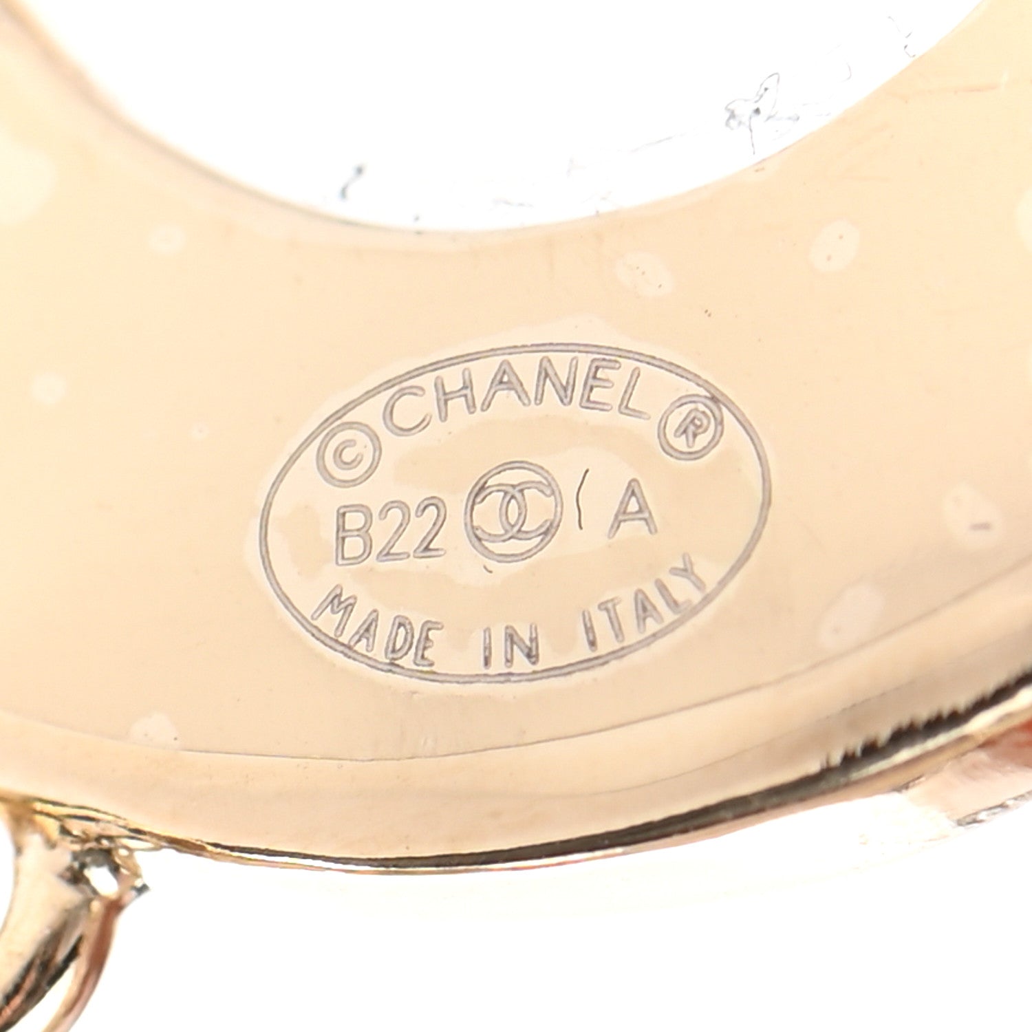 Chanel Metal Enamel Cha-Nel Logo Drop Earrings Black White 6 of 9