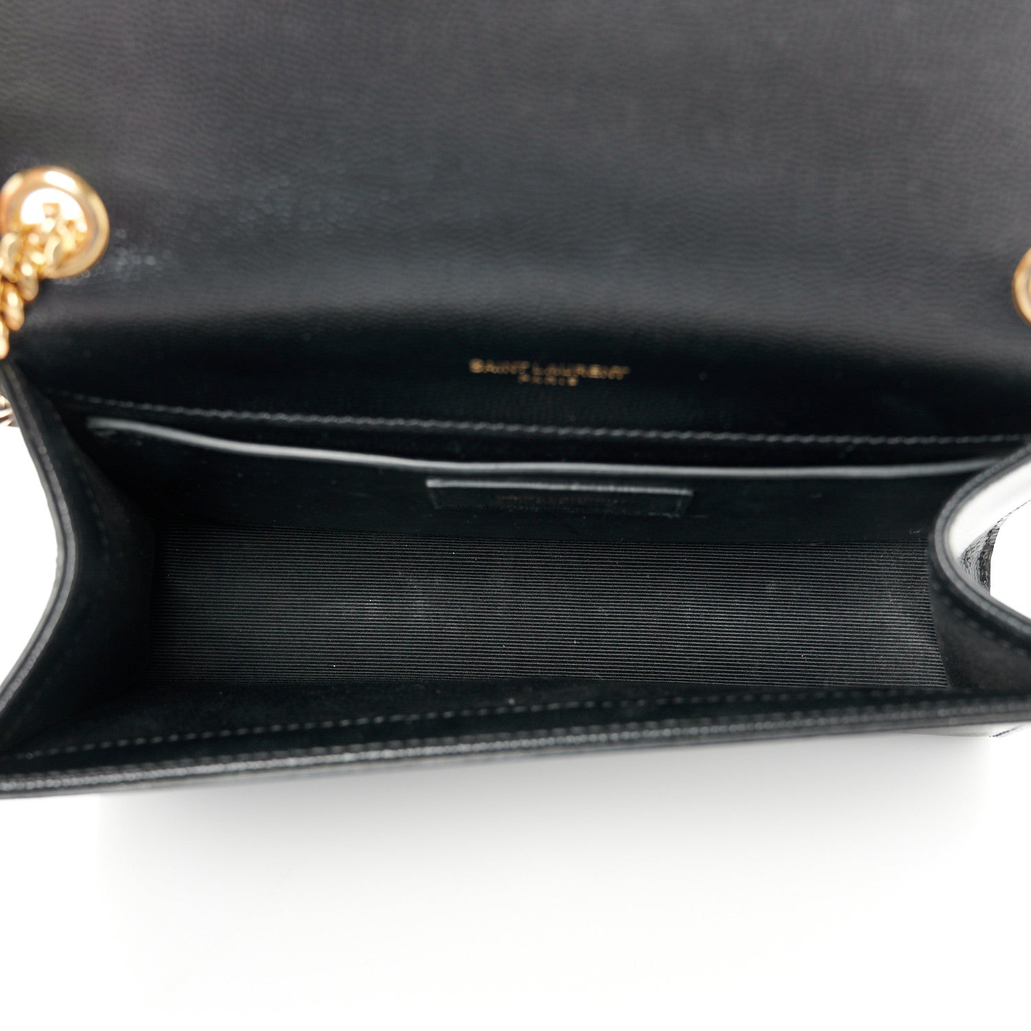 Saint Laurent Grain De Poudre Small Monogram Kate Satchel Black 4 of 10
