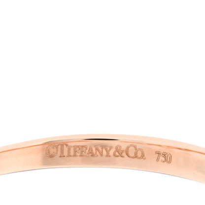 Tiffany 18K Rose Gold Diamond Three Stone Milgrain Ring 46 3.75 4 of 5